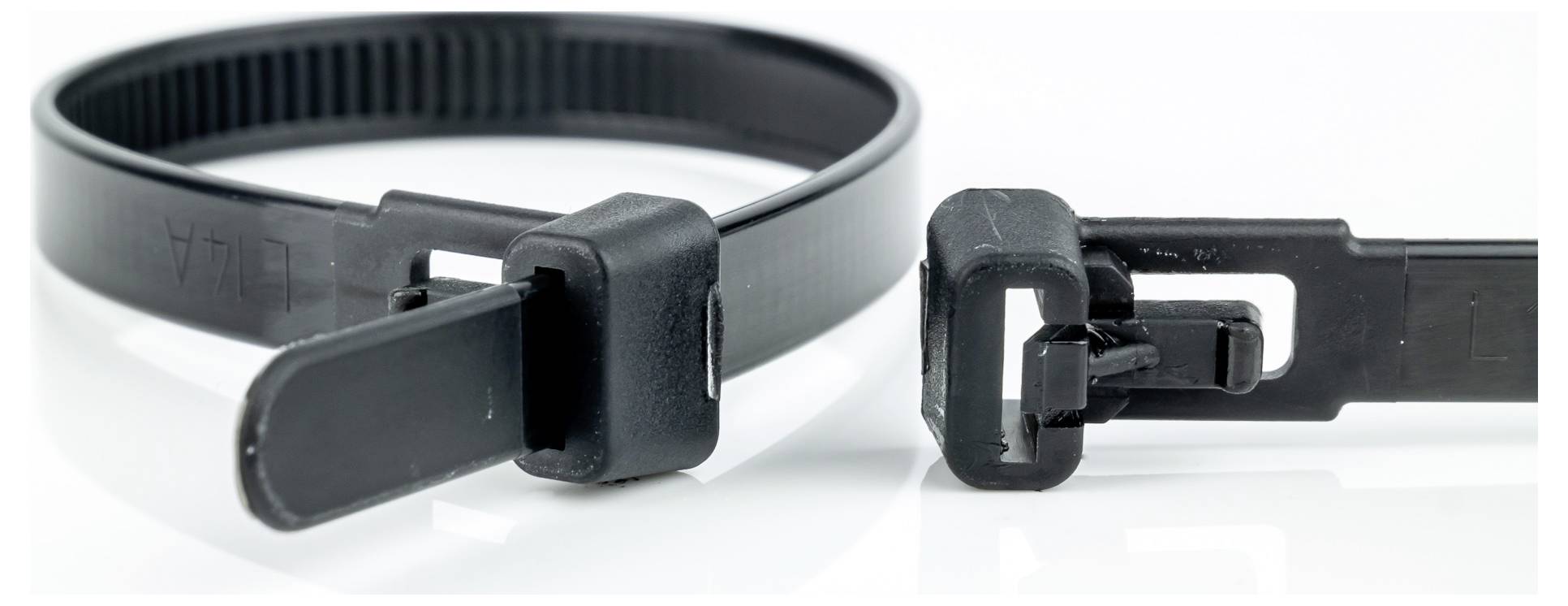 WKK 118127071 118127071 Kabelbinder 200mm 7.60mm Schwarz Lösbar, UV-stabilisiert 100St.