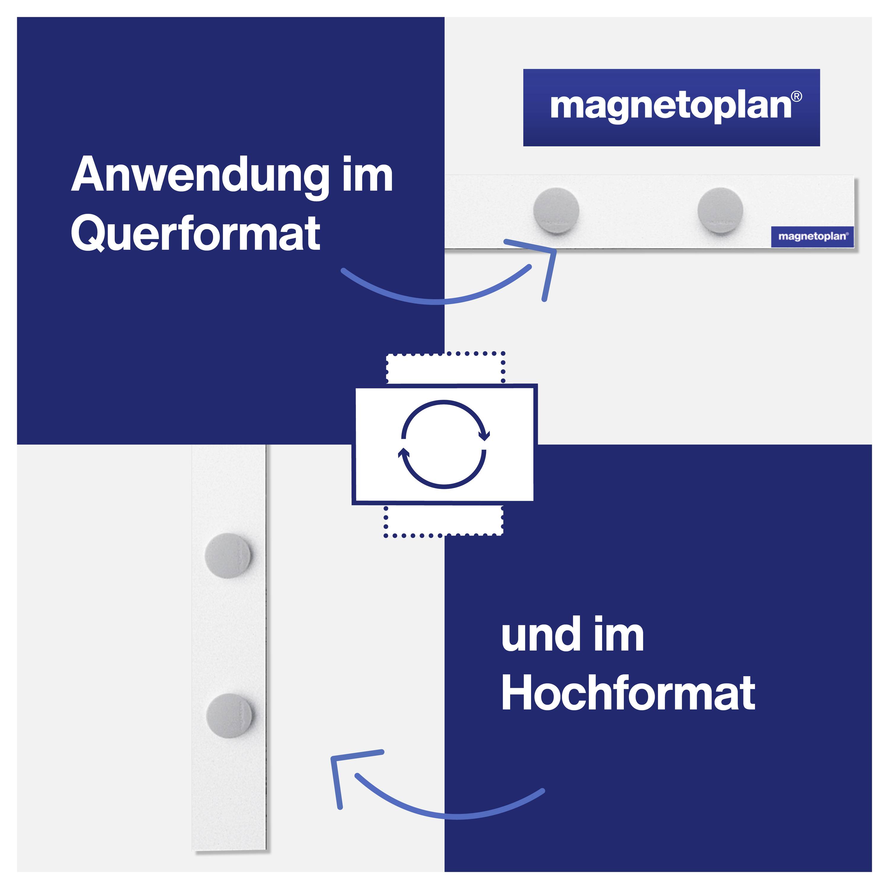 magnetoplan Magnetleiste 16271M (L x B) 100 cm x 5 cm Weiß
