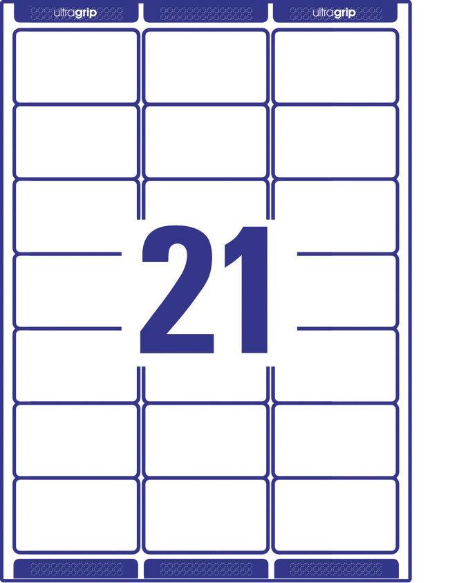 Avery-Zweckform L7160-100 Adress-Etiketten 63.5 x 38.1 mm Papier Weiß 2100 St. Permanent haftend Tintenstrahldrucker, Laserdrucker