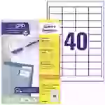 Avery-Zweckform 3657 Universal-Etiketten 48.5 x 25.4mm Papier Weiß 4000 St. Permanent haftend Tintenstrahldrucker, Laserdrucker Avery-Zweckform 3657 Universal-Etiketten 48.5 x 25.4mm Papier Weiß 4000 St. Permanent haftend Tintenstrahldrucker, Laserdrucker