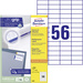 Avery-Zweckform 3668 Universal-Etiketten 52.5 x 21.2mm Papier Weiß 5600 St. Permanent haftend Tintenstrahldrucker, Laserdrucker