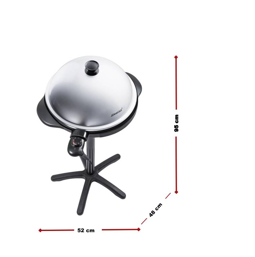 Steba VG 250 Elektro Grill Grill-Fläche (Durchmesser)=400 mm Schwarz, Silber