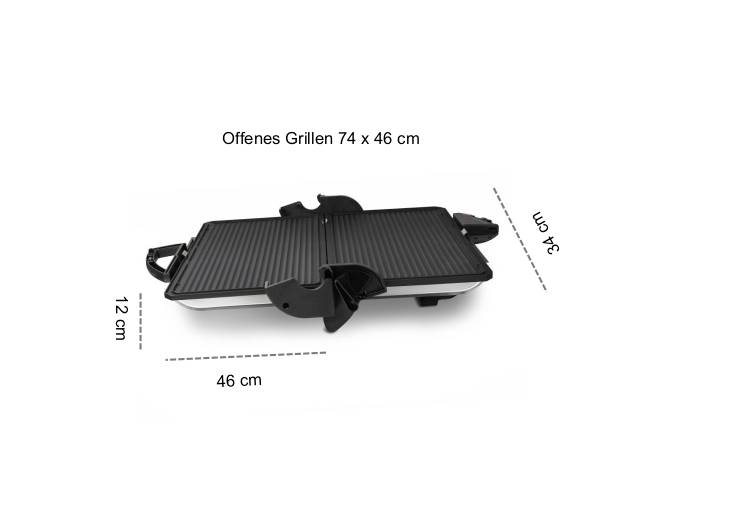 Steba PG 4.4 Elektro Kontaktgrill mit manueller Temperatureinstellung Champagner, Schwarz