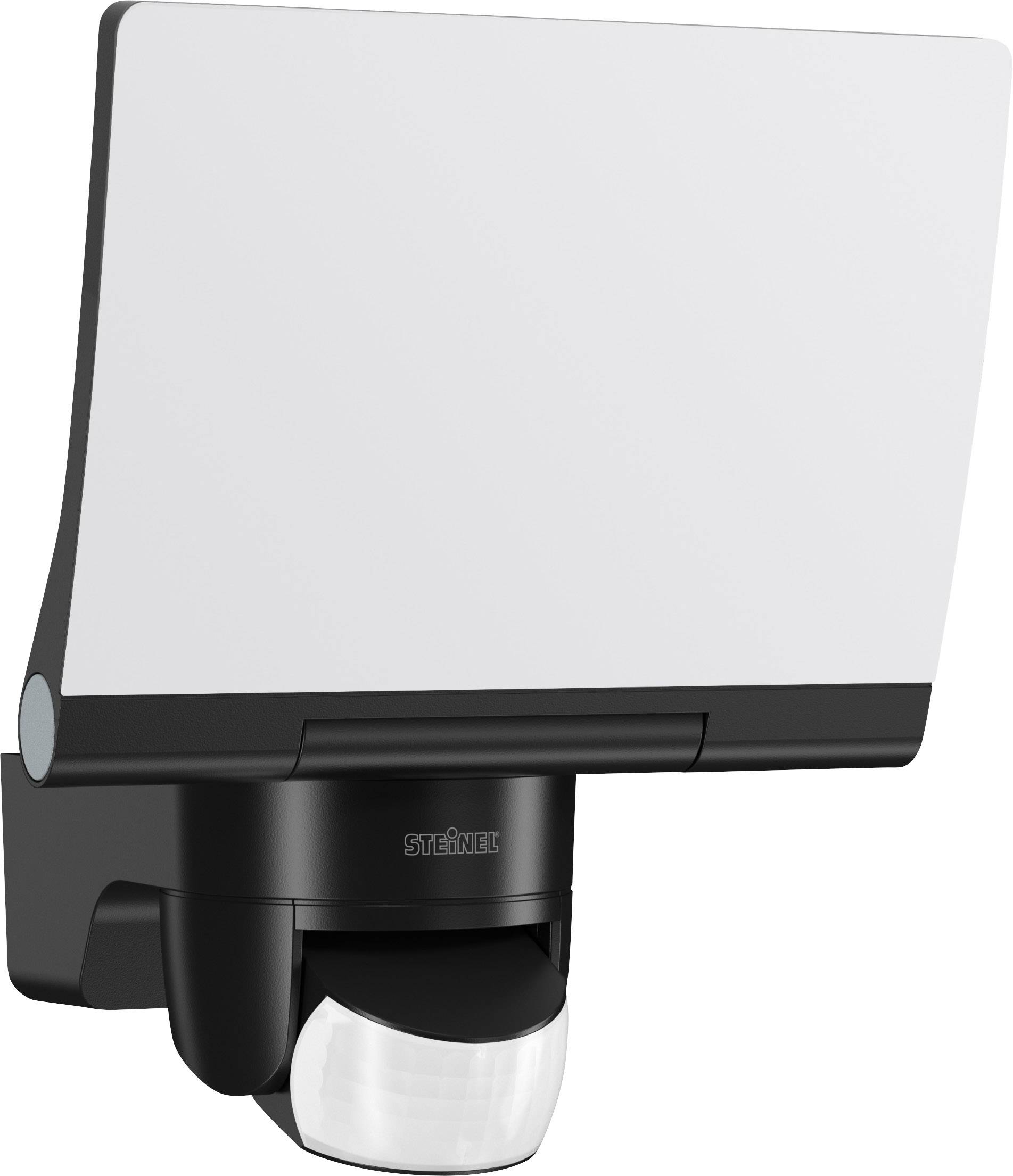 An der Wand montierter LED-Außenstrahler mit Bewegungssensor, geeignet zur automatischen Beleuchtung bei Bewegungserkennung.