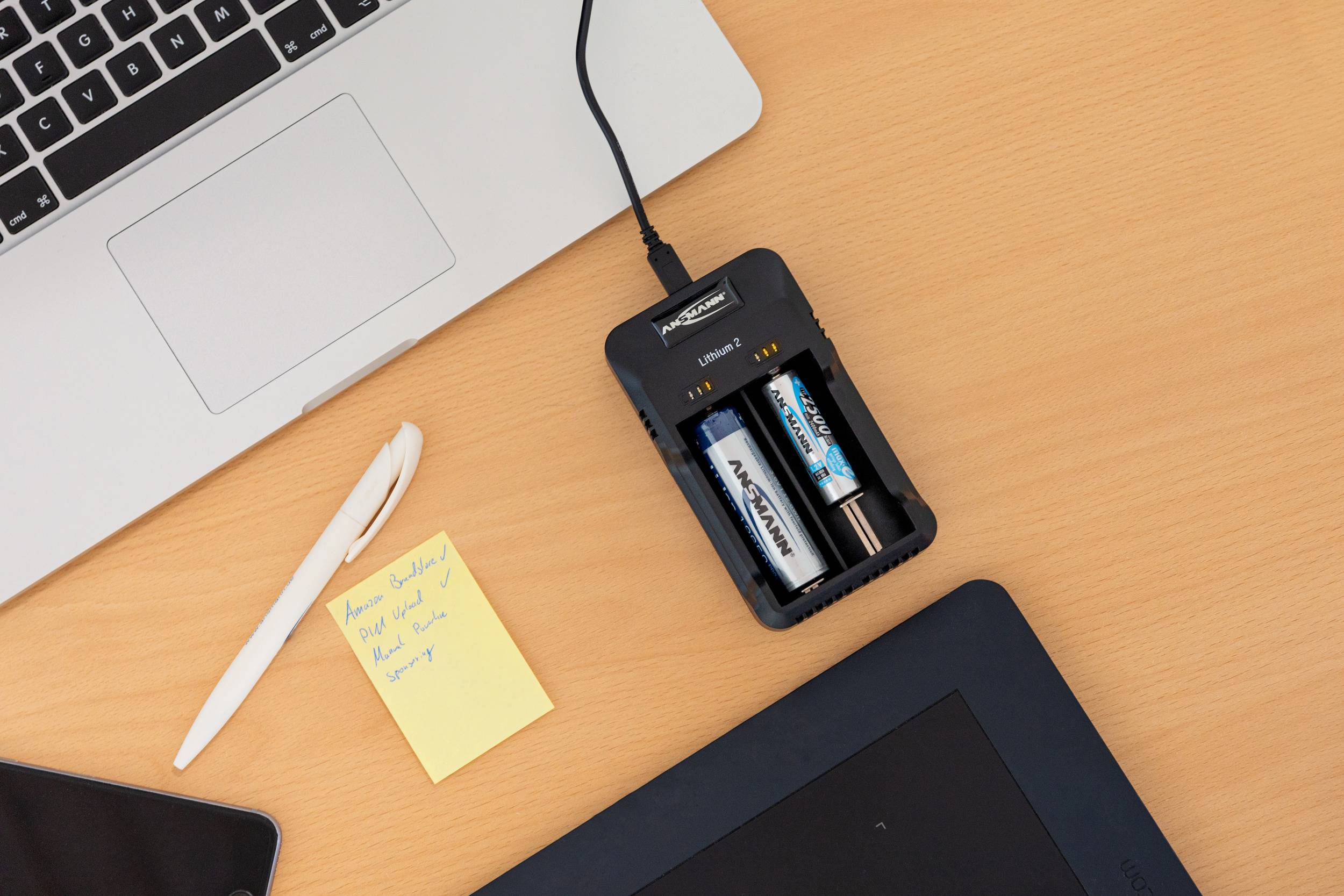 Ansmann Lithium 2 1001-0050 Rundzellen-Ladegerät LiIon, NiMH Micro (AAA), Mignon (AA)