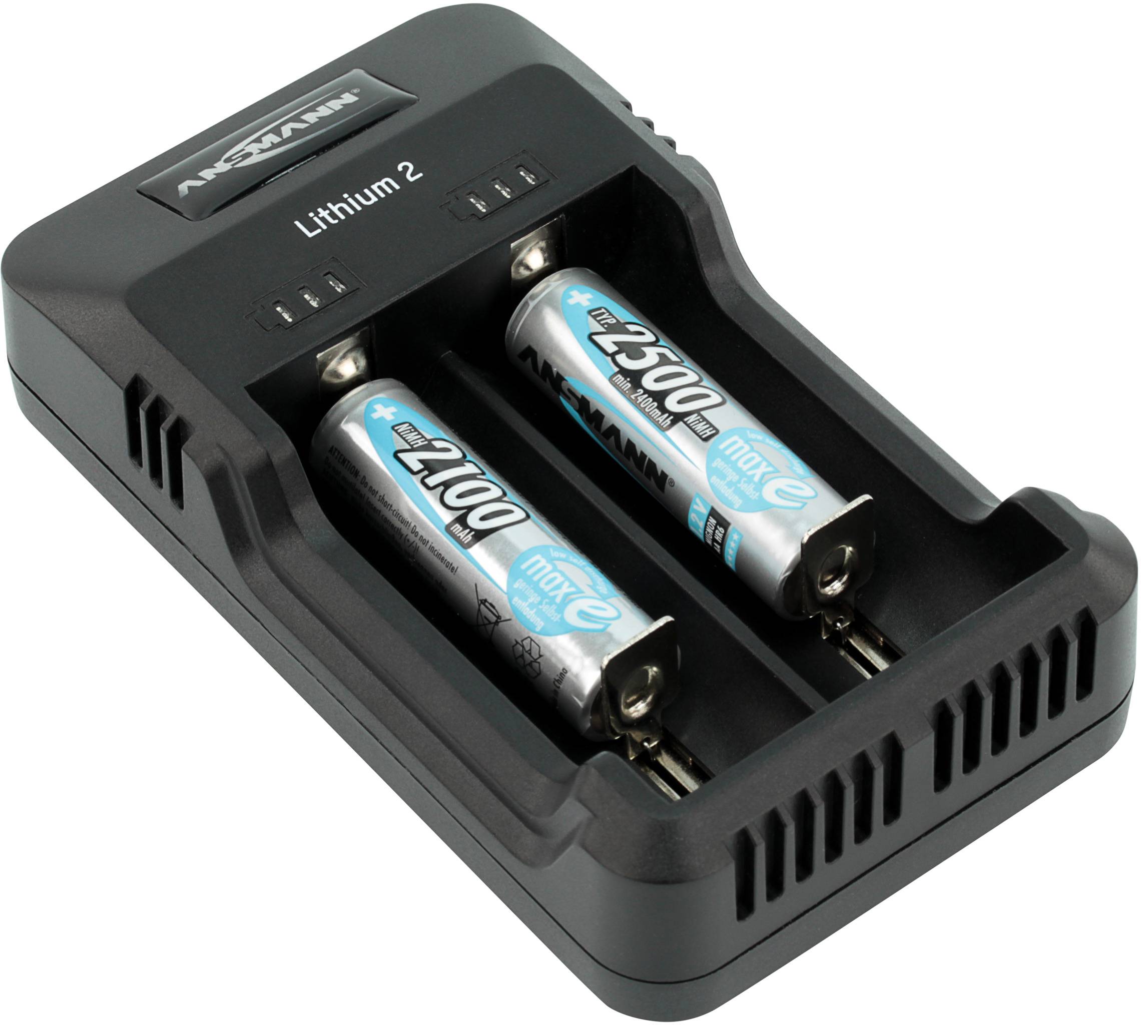 Ansmann Lithium 2 1001-0050 Rundzellen-Ladegerät LiIon, NiMH Micro (AAA), Mignon (AA)