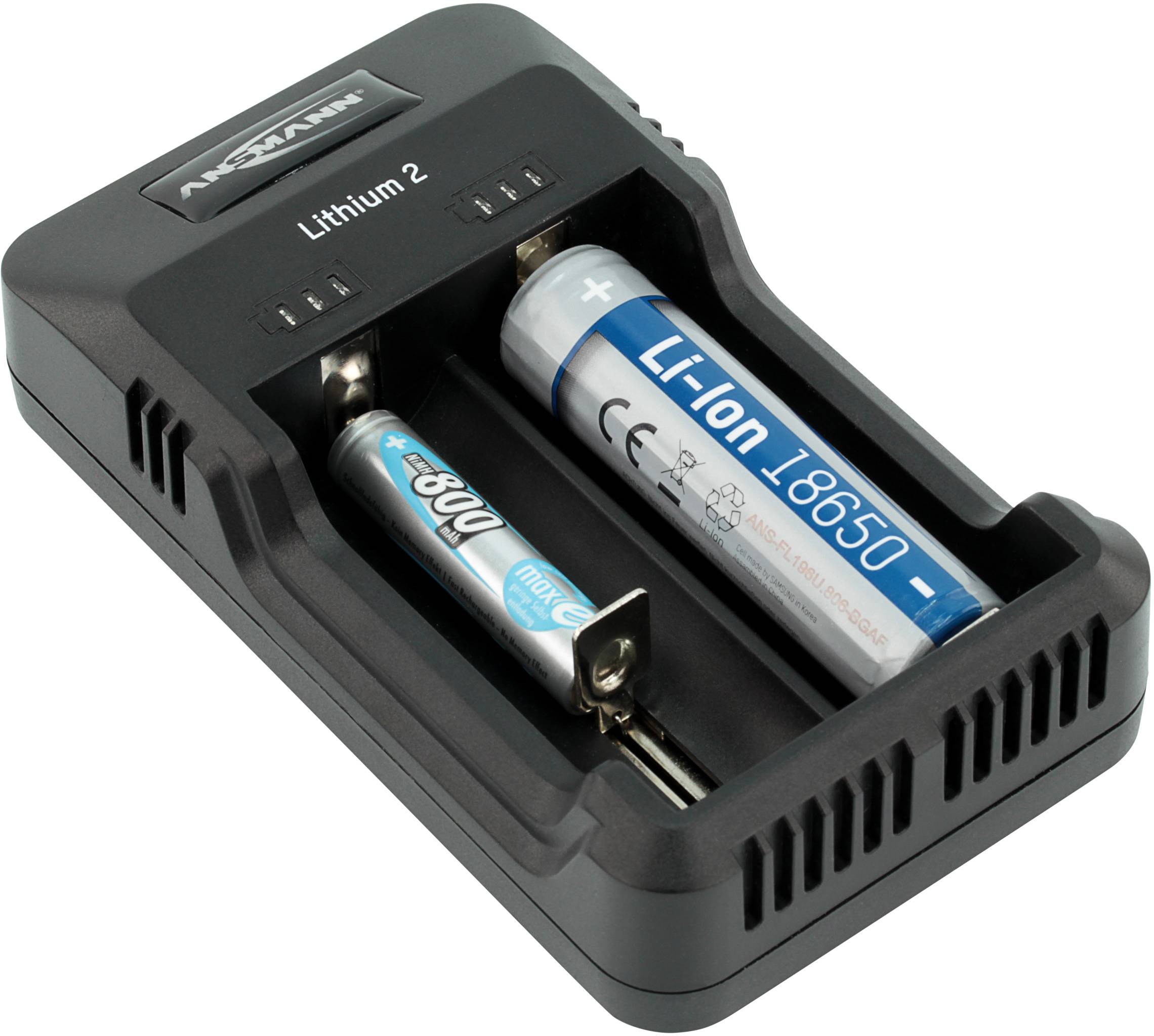 Ansmann Lithium 2 1001-0050 Rundzellen-Ladegerät LiIon, NiMH Micro (AAA), Mignon (AA)