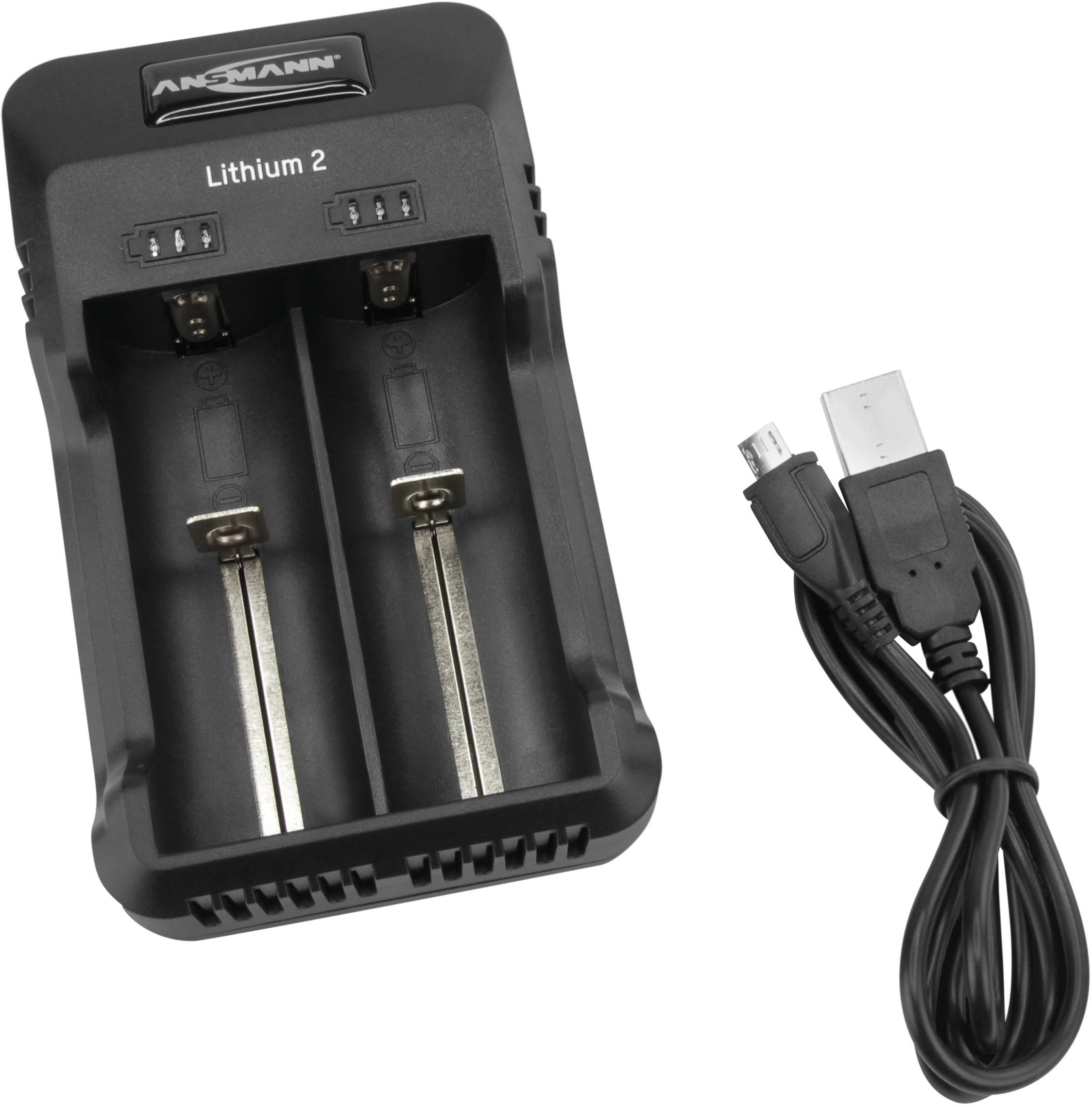 Ansmann Lithium 2 1001-0050 Rundzellen-Ladegerät LiIon, NiMH Micro (AAA), Mignon (AA)