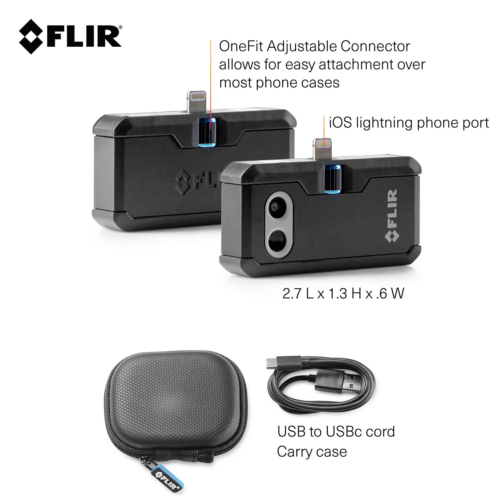 FLIR ONE PRO iOS Handy Wärmebildkamera -20 bis +400°C 160 x 120 Pixel 8.7Hz