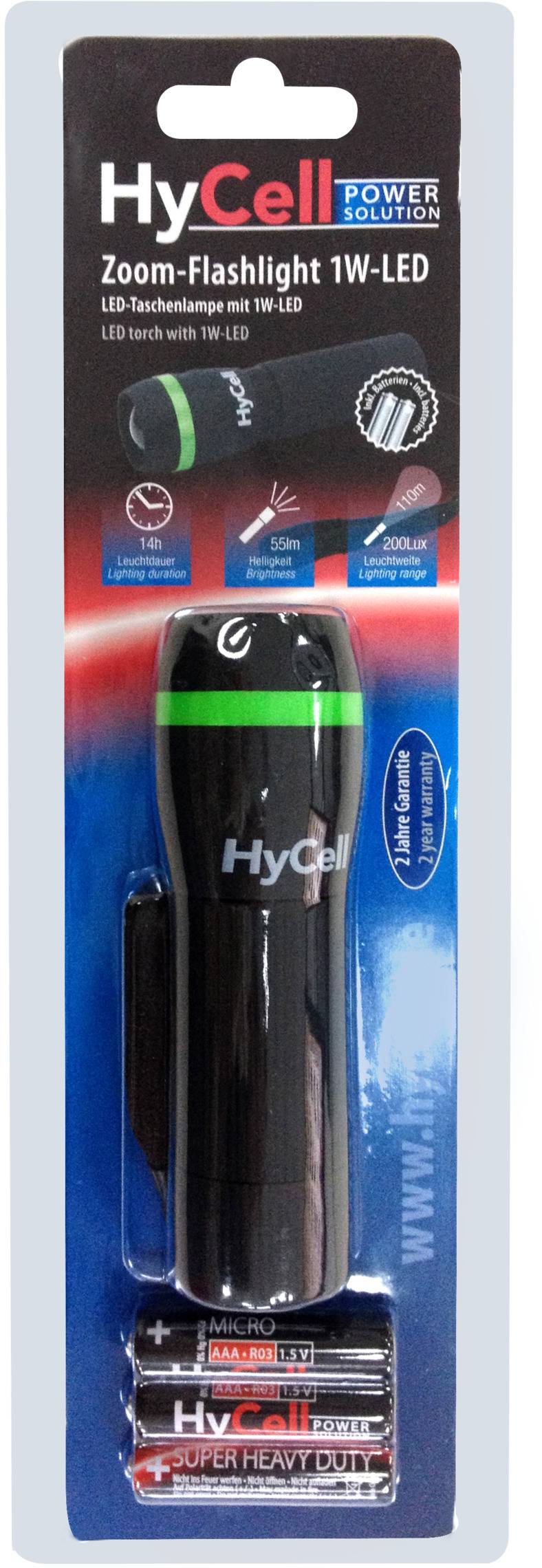 HyCell LED Taschenlampe mit Handschlaufe batteriebetrieben 14h 80g