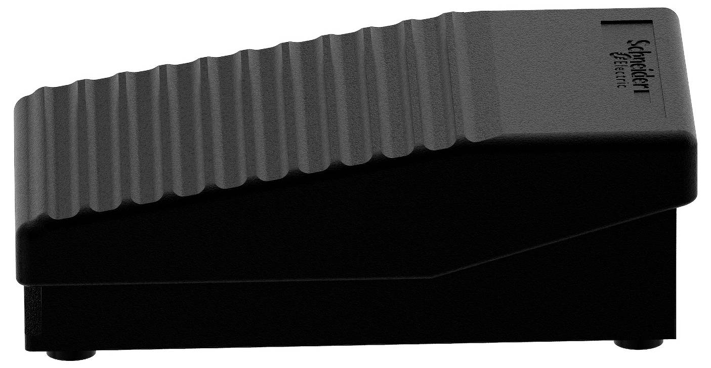 Schwarzes geripptes Fußpedal mit 