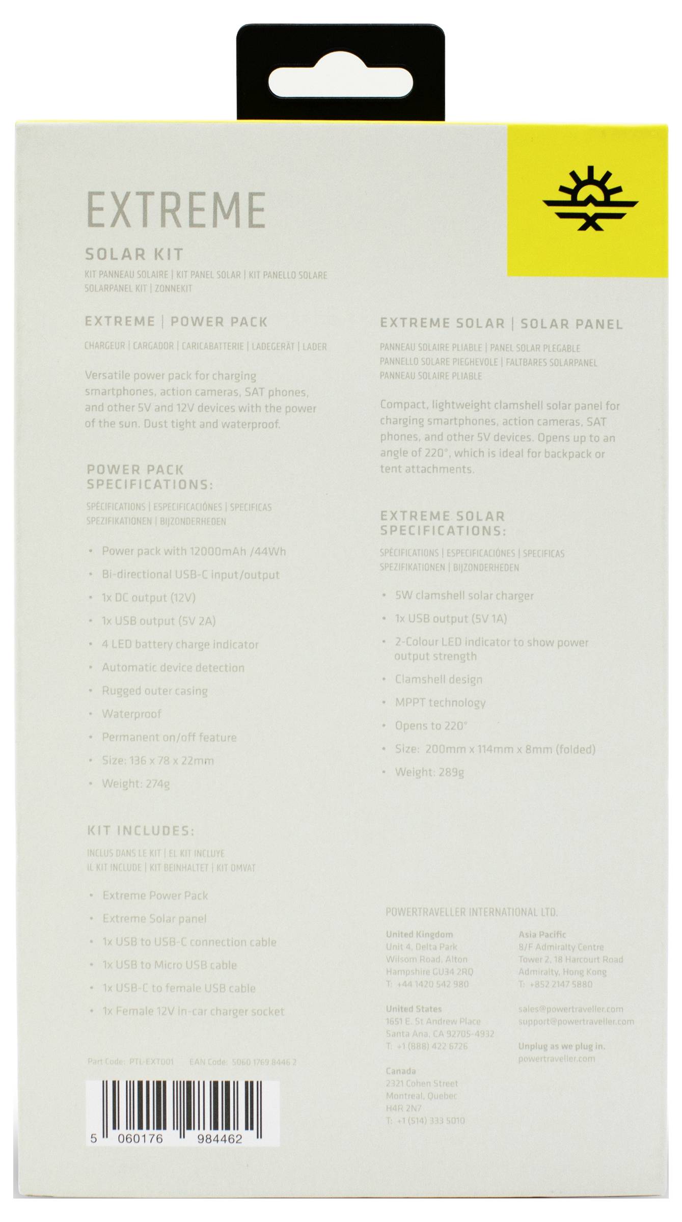 Power Traveller EXTREME PTL-EXT001 Solar-Powerbank Ladestrom Solarzelle 1000mA 5W