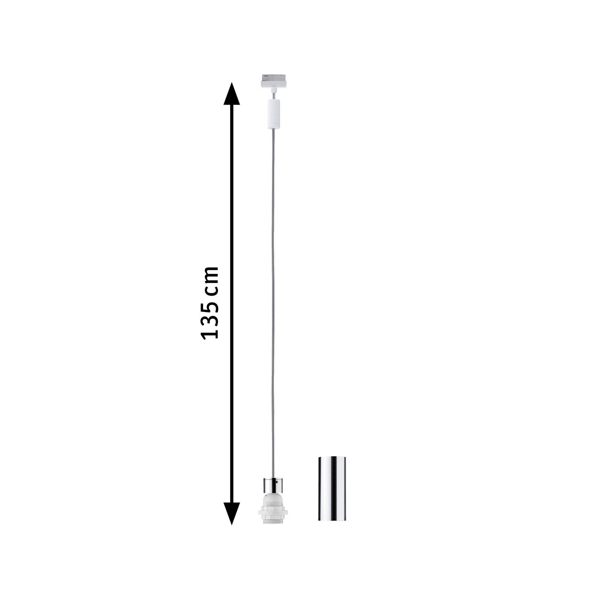 Paulmann Hochvolt-Schienensystem-Leuchte Universell E27 20W LED Weiß, Chrom