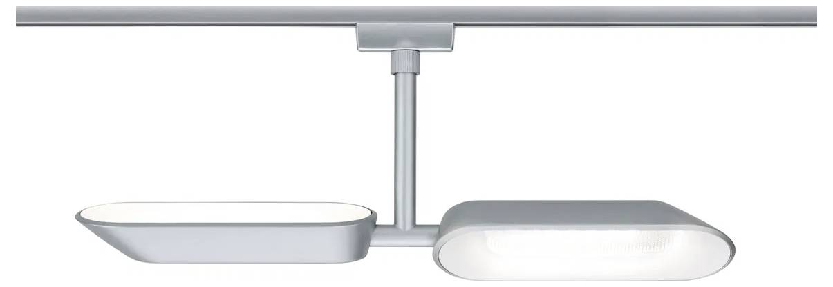 Paulmann Dipper Hochvolt-Schienensystem-Leuchte URail LED fest eingebaut 16W LED Chrom (matt), Weiß
