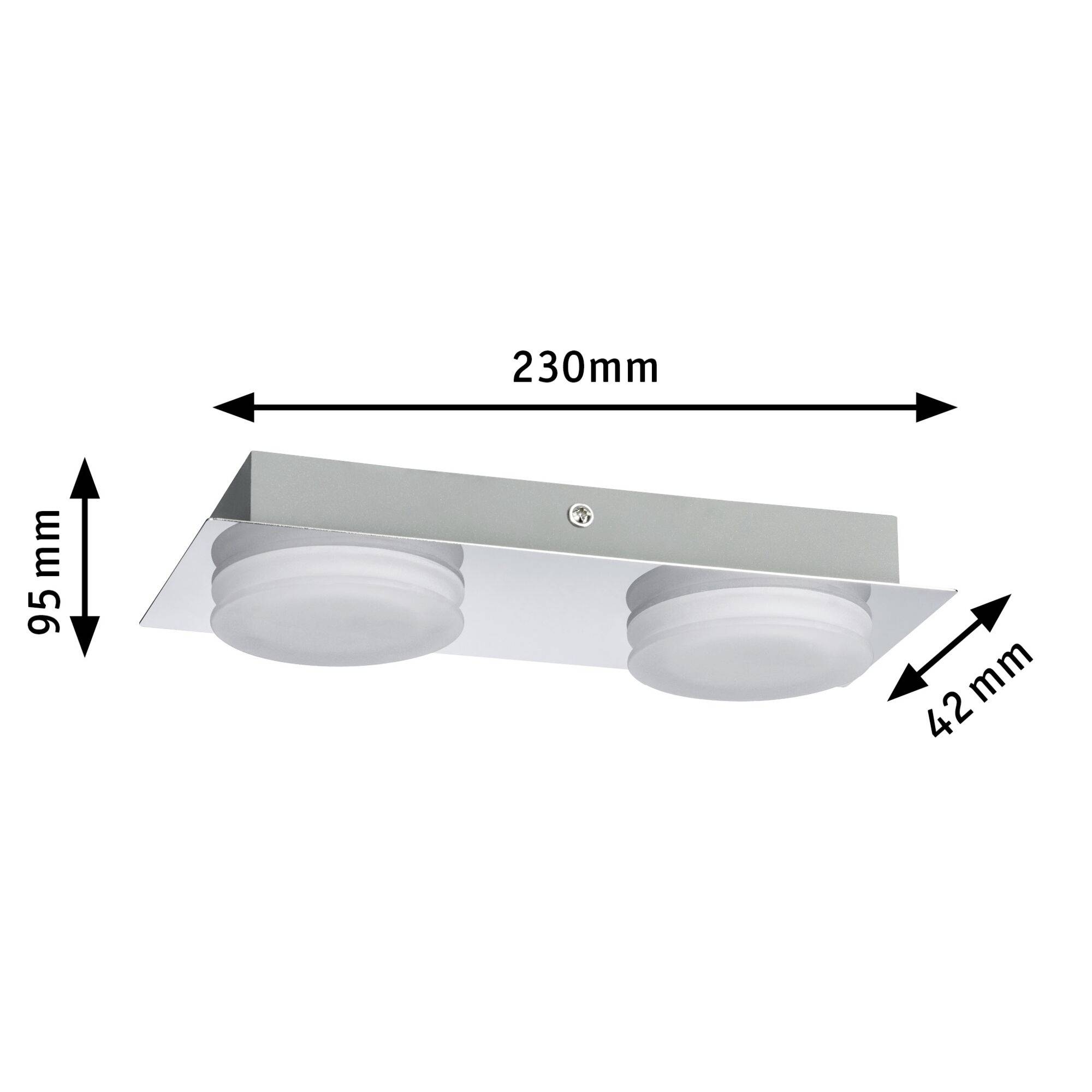 Paulmann Doradus 70883 LED-Bad-Deckenleuchte 10 W Warmweiß Chrom