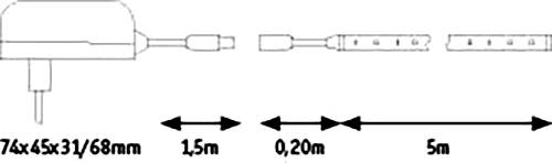 Paulmann SimpLED 78975 LED-Streifen-Komplettset mit Stecker 12V 5m Tageslichtweiß 1St.