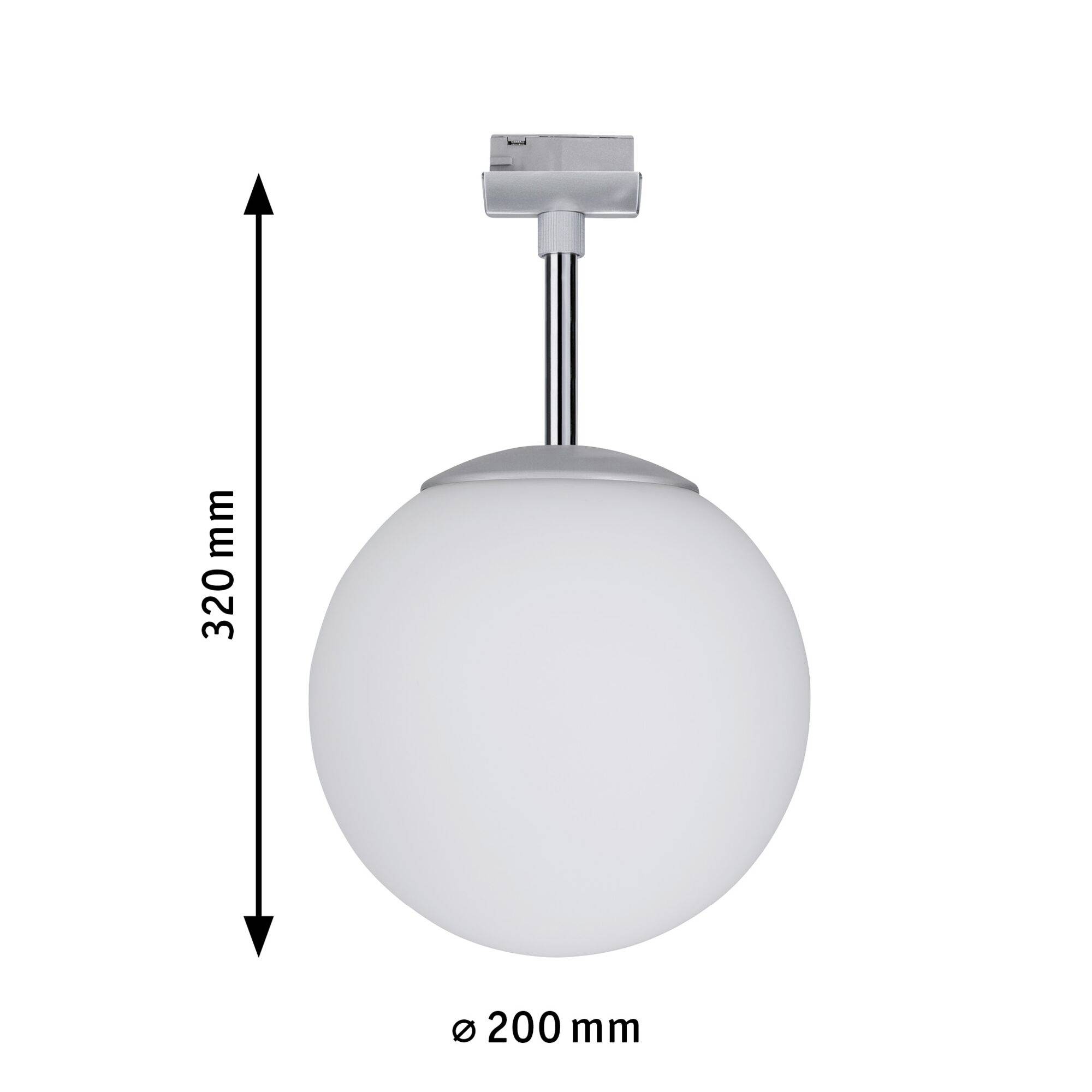 Paulmann Globe Small Hochvolt-Schienensystem-Leuchte URail E14 10W LED Chrom (matt)
