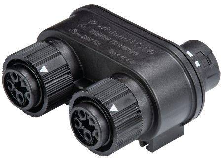 Wieland Electric 46.050.1253.1 Rundstecker Verteiler Gesamtpolzahl: 4 + PE Serie (Rundsteckverbinder): RST® MINI 1St.