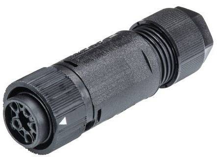 Wieland Electric 46.051.4553.1 Rundstecker Kupplung, gerade Gesamtpolzahl: 4 + PE Serie (Rundsteckverbinder): RST® MINI 1St.