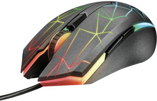 Trust GXT 170 Heron RGB USB Gaming-Maus Optisch Beleuchtet, Integrierter Profilspeicher Schwarz