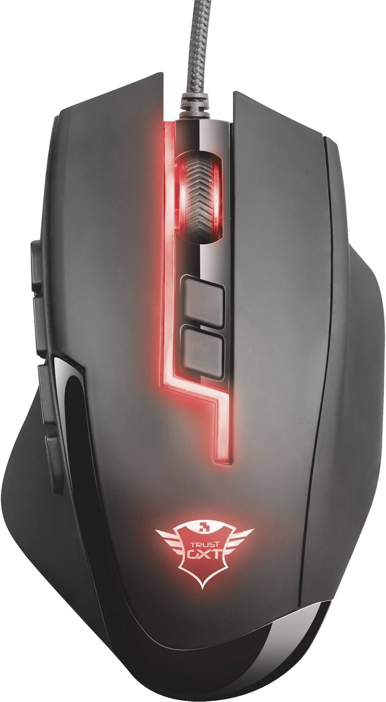 Trust GXT 164 Sikanda MMO USB Gaming-Maus Optisch Beleuchtet, Integrierter Profilspeicher Schwarz