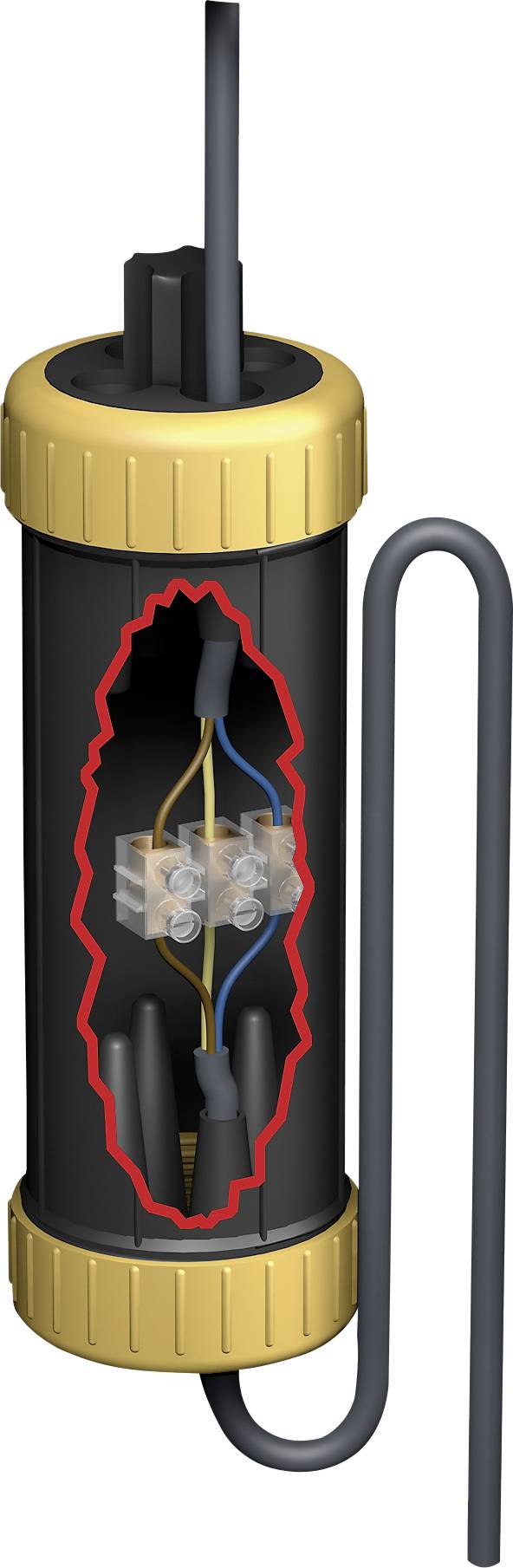 Heitronic 45604 Kabelmuffe Kabel-Ø-Bereich: 6 - 14mm Inhalt: 1St.