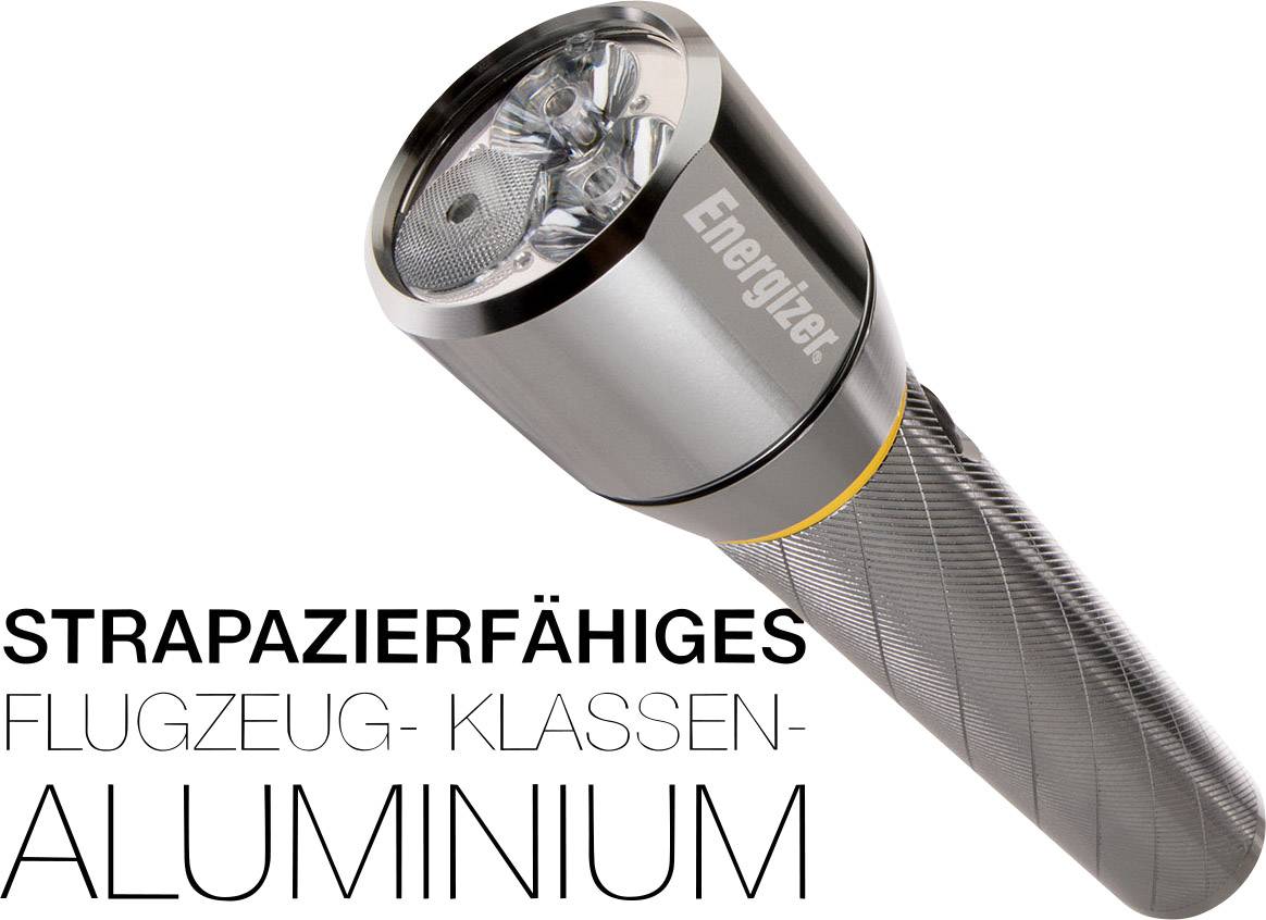 Energizer Vision HD Metal 6 AA LED Taschenlampe Große Reichweite batteriebetrieben 1500lm 15h 479g