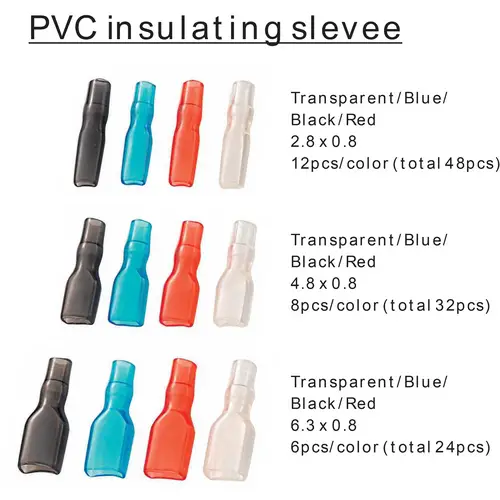 TRU Components 739647 Quetschverbinder-Sortiment 0.104mm² 2.50mm² Transparent, Schwarz, Rot, Blau 260St. TRU Components 739647 Quetschverbinder-Sortiment 0.104mm² 2.50mm² Transparent, Schwarz, Rot, Blau 260St.