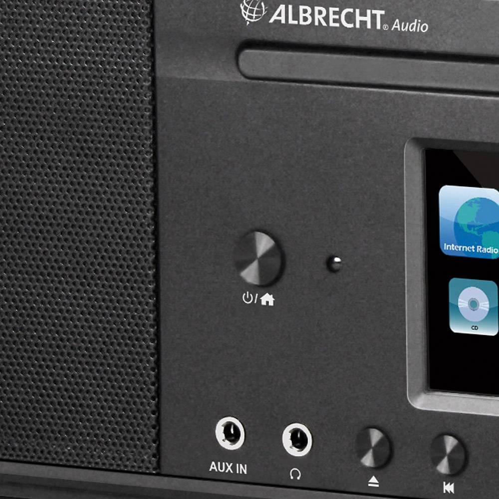 Albrecht DR 890 Internet Tischradio DAB+, UKW, Internet CD, AUX, Bluetooth®, USB, WLAN, Internetradio Schwarz