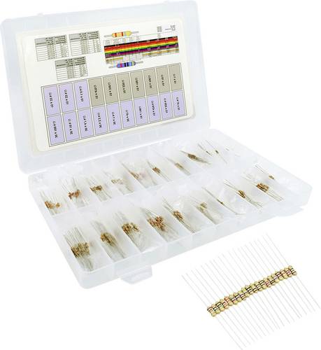 TRU COMPONENTS 418706 Kohleschicht-Widerstand Sortiment axial bedrahtet 5 % 390 Teile