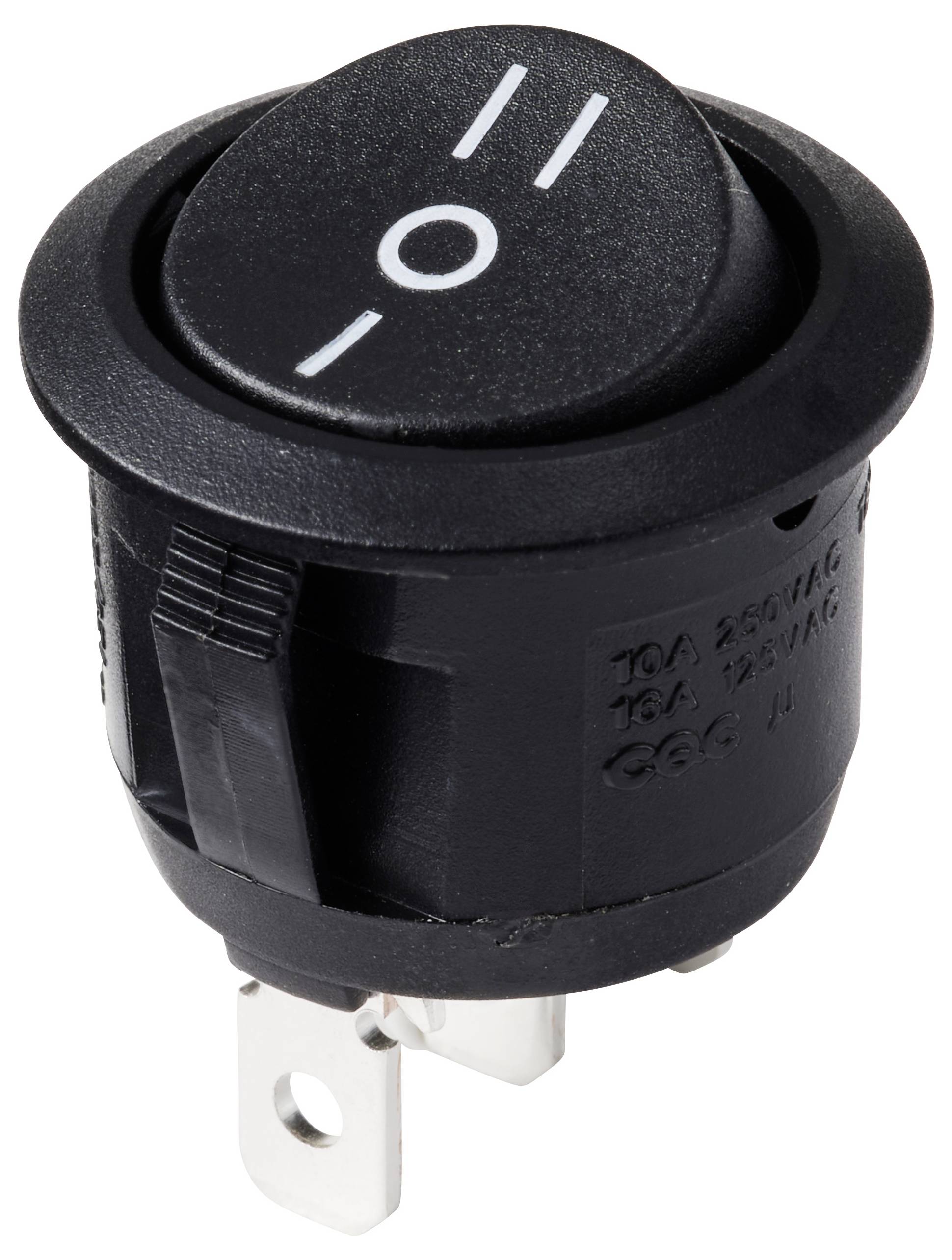 TRU Components 700207 Wippschalter R13-112D B/B PR.I-O-II 250 V/AC 6A 1 x Ein/Aus/Ein rastend/0/rastend