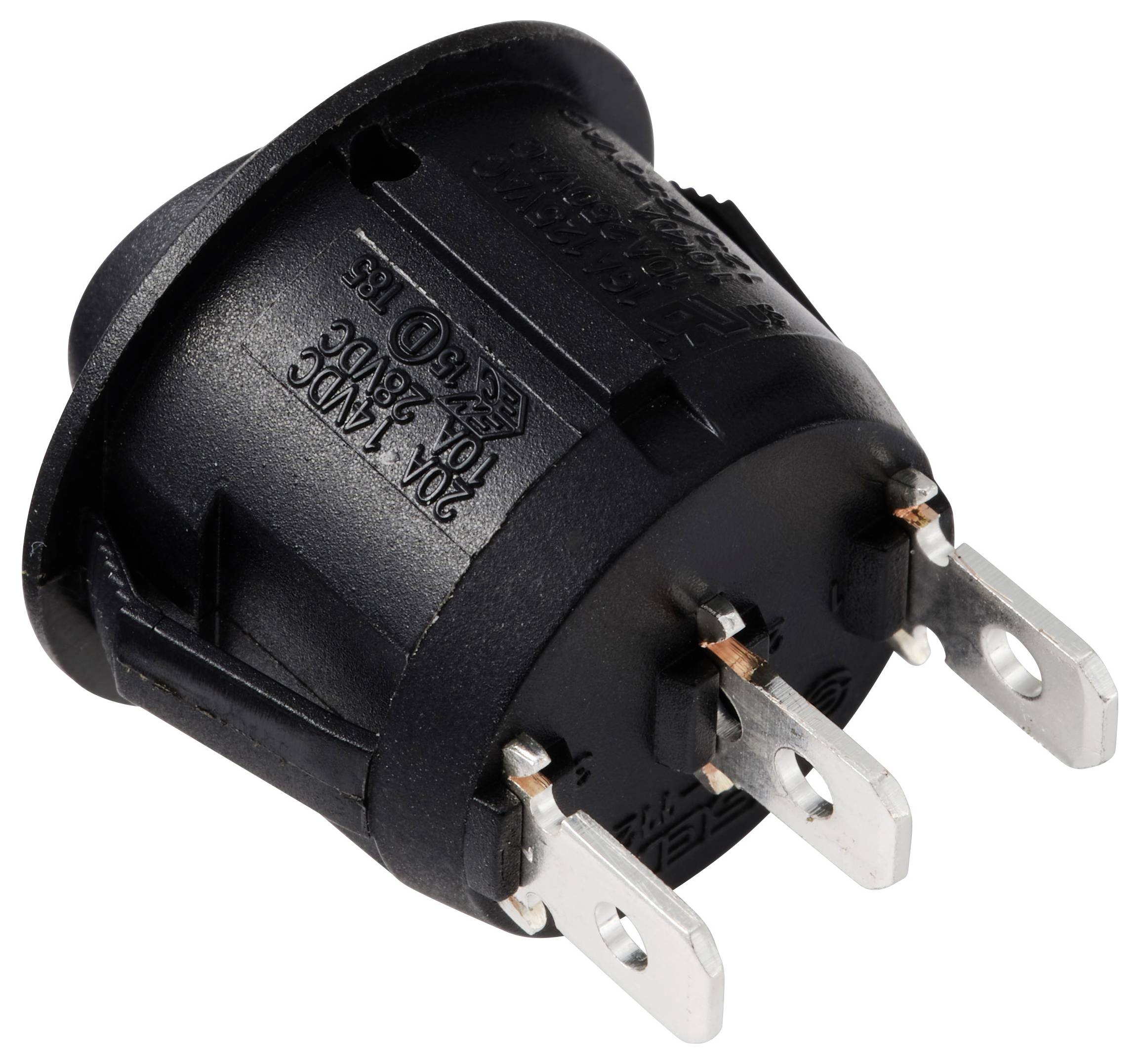 TRU Components 700207 Wippschalter R13-112D B/B PR.I-O-II 250 V/AC 6A 1 x Ein/Aus/Ein rastend/0/rastend