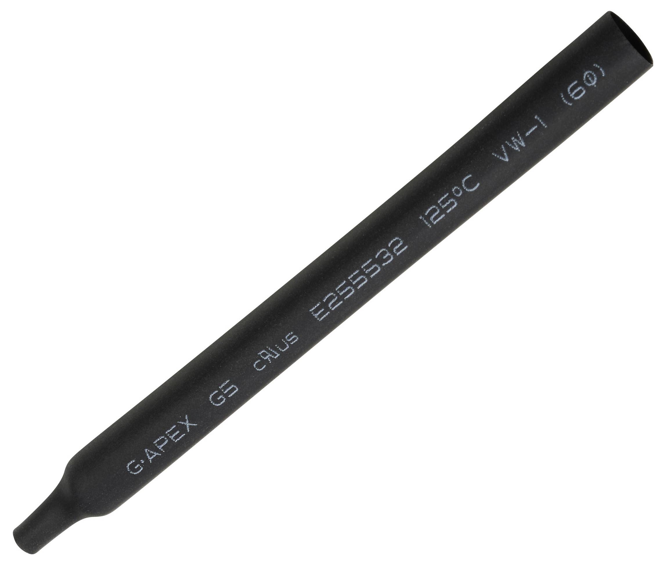 TRU Components 1566757 Schrumpfschlauch ohne Kleber Schwarz 6mm 3mm Schrumpfrate:2:1 10m