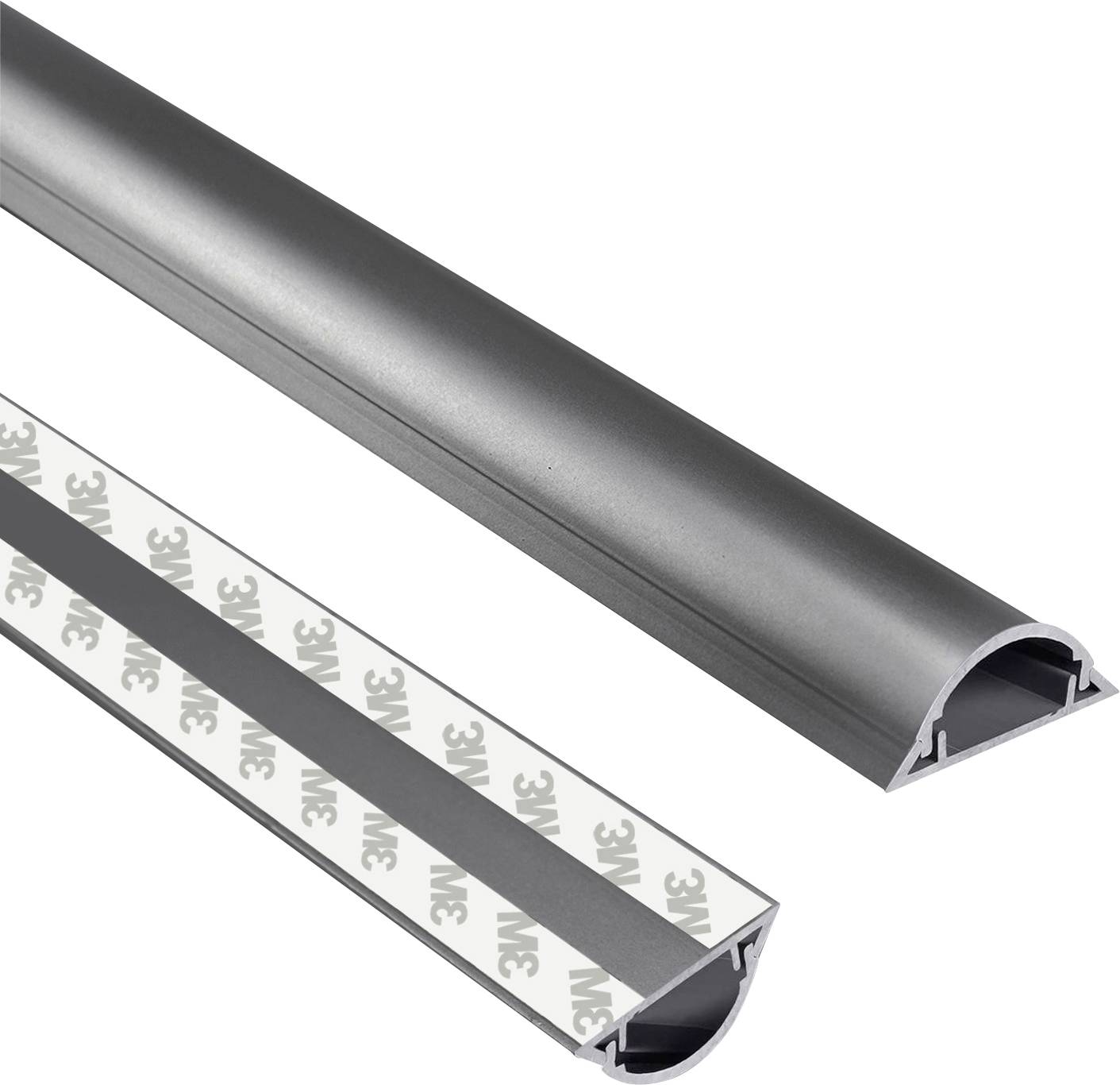 TRU Components Kabelbrücke 1568193 PVC Grau Anzahl Kanäle: 1 1000mm Inhalt: 1m