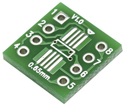 TRU COMPONENTS SOP8 Experimentierplatine Epoxyd (L x B) 12 mm x 12 mm 35 µm Rastermaß 2.54 mm Inhal