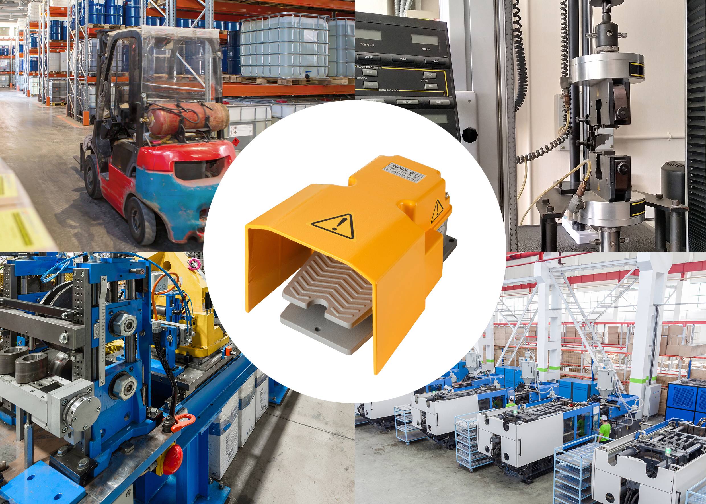 TRU COMPONENTS XF-502 Fußschalter 250 V/AC 15A 1 Pedal mit Schutzhaube 1 Schließer, 1 Öffner 1St.