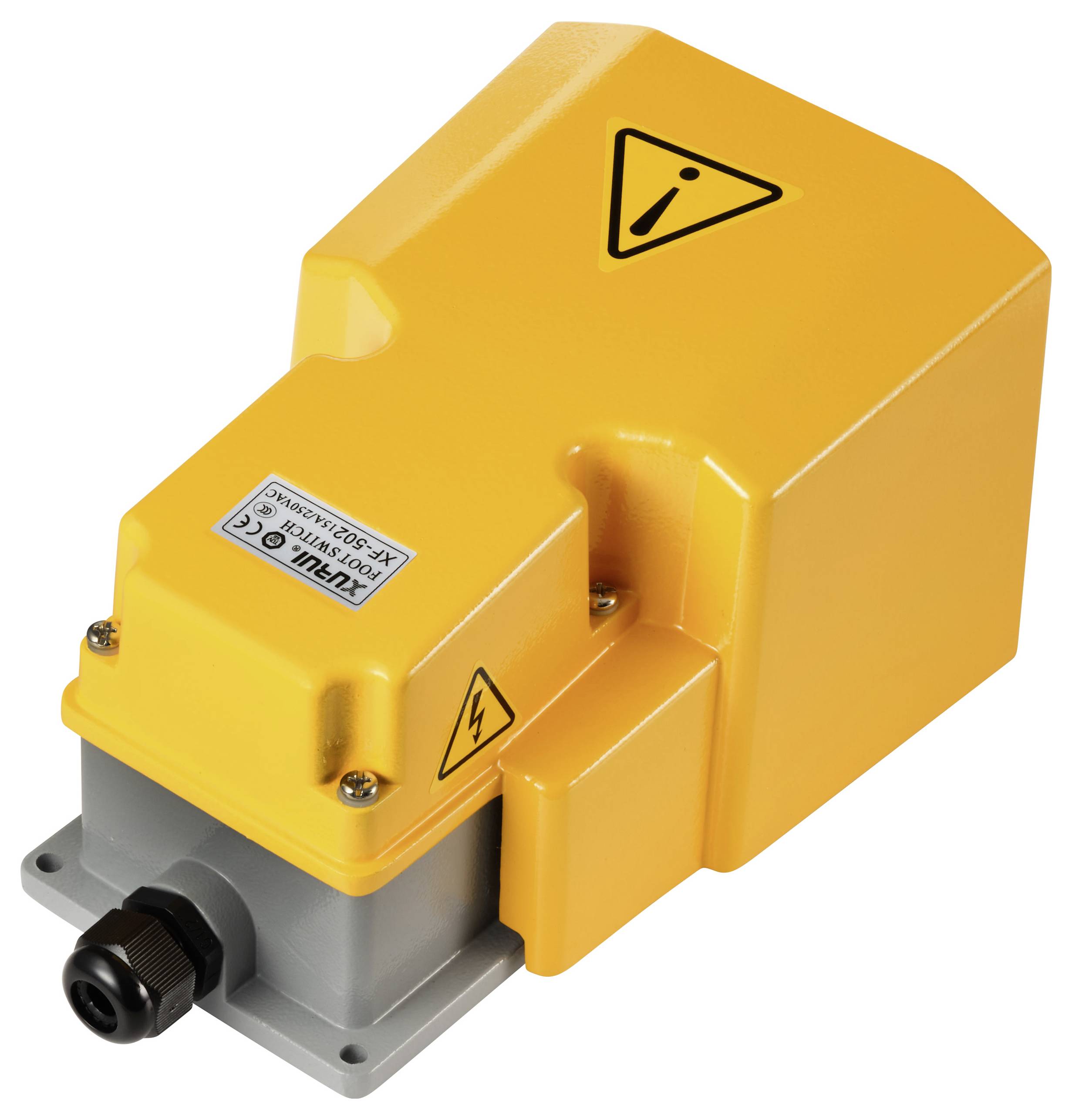 TRU COMPONENTS XF-502 Fußschalter 250 V/AC 15A 1 Pedal mit Schutzhaube 1 Schließer, 1 Öffner 1St.