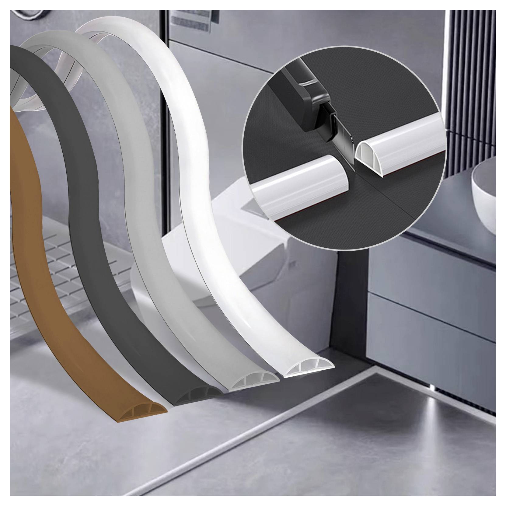 TRU Components Kabelbrücke 1570429 PVC Braun Anzahl Kanäle: 1 1800mm Inhalt: 1.8m