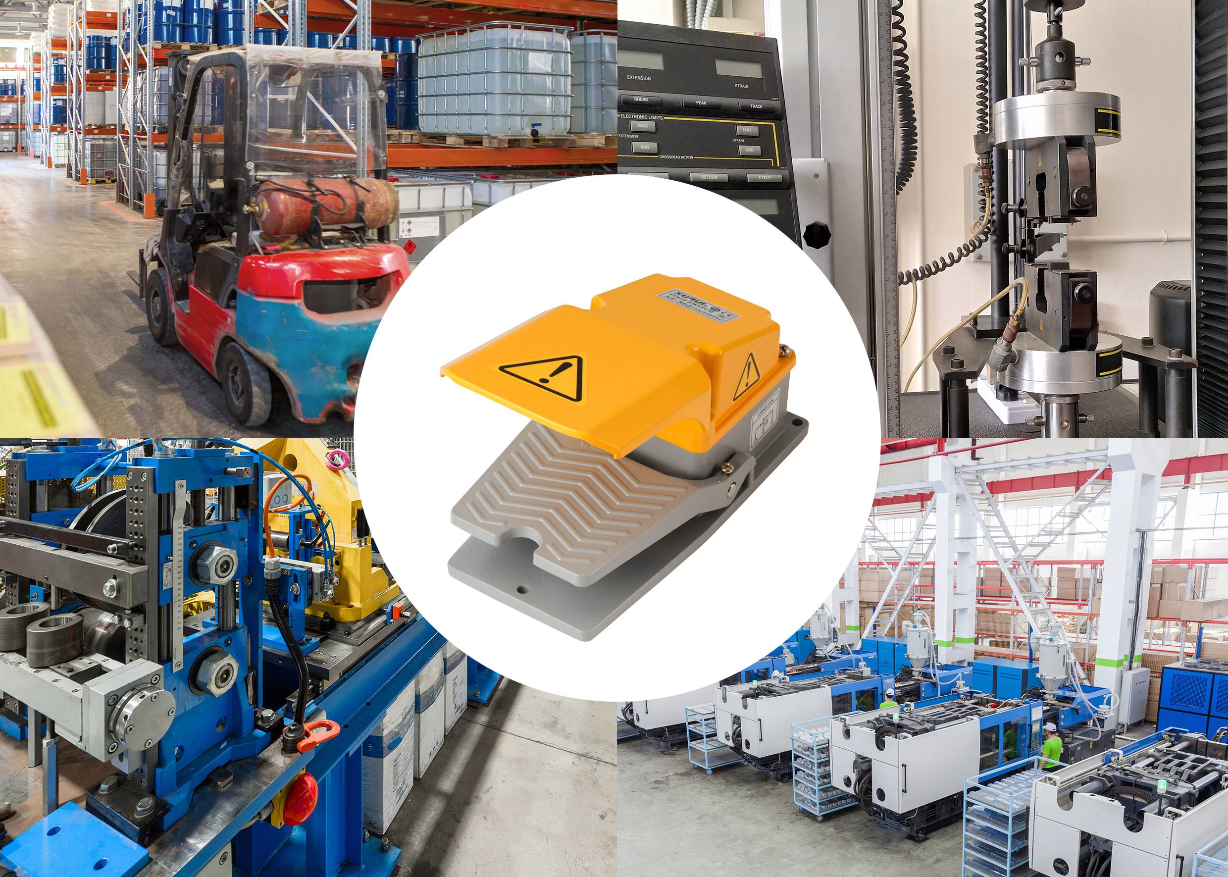 TRU Components XF-302 Fußschalter 250 V/AC 15A 1 Pedal mit Schutzhaube 1 Schließer 1St.