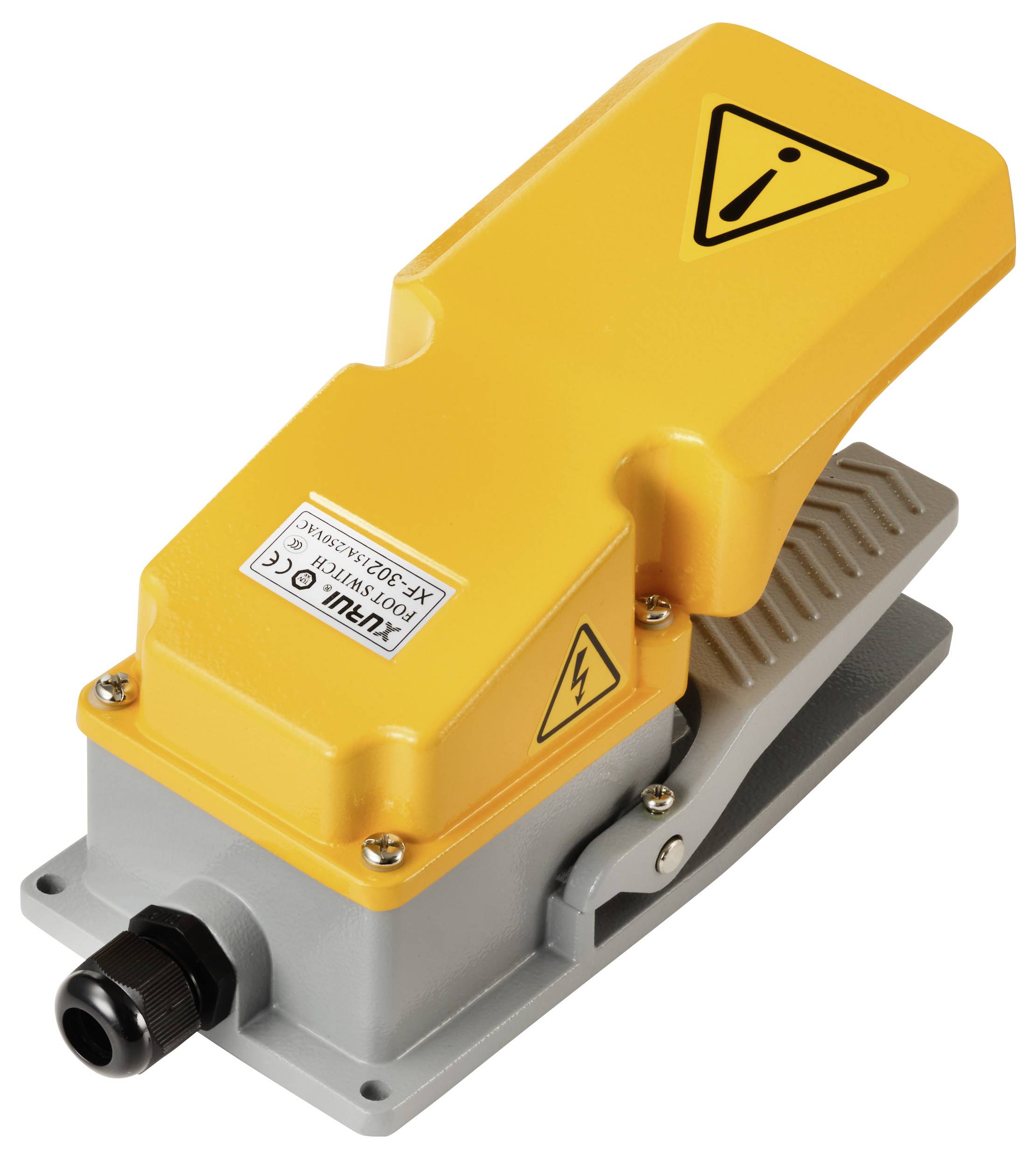 TRU Components XF-302 Fußschalter 250 V/AC 15A 1 Pedal mit Schutzhaube 1 Schließer 1St.