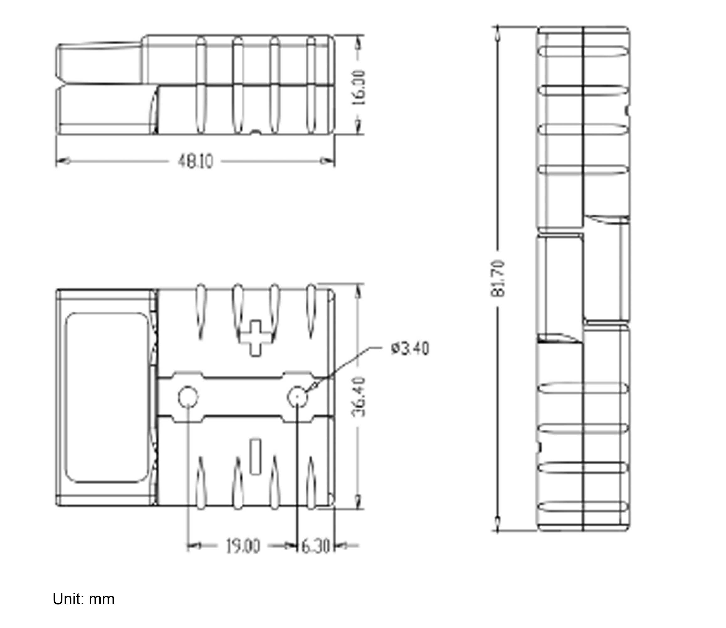 TRU Components 50A Hochstrom-Batteriesteckverbinder Rot Inhalt
