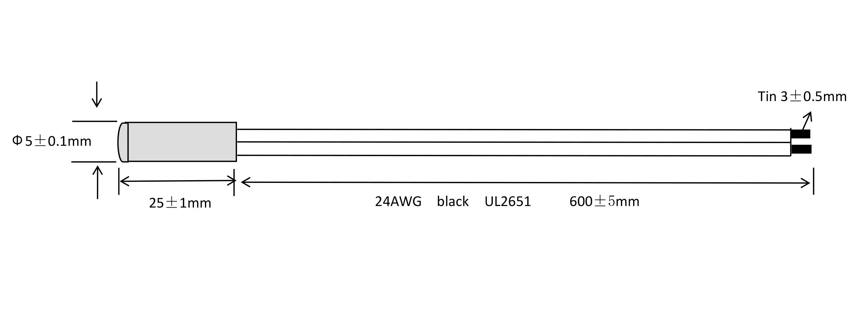 TRU COMPONENTS MJSTS-103-3950-1-600-3D Temperatursensor -30 bis +105°C 10kΩ 3950 K