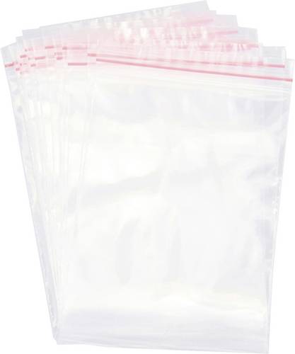 Druckverschlussbeutel ohne Beschriftungsstreifen (B x H) 80 mm x 120 mm Transparent Polyethylen