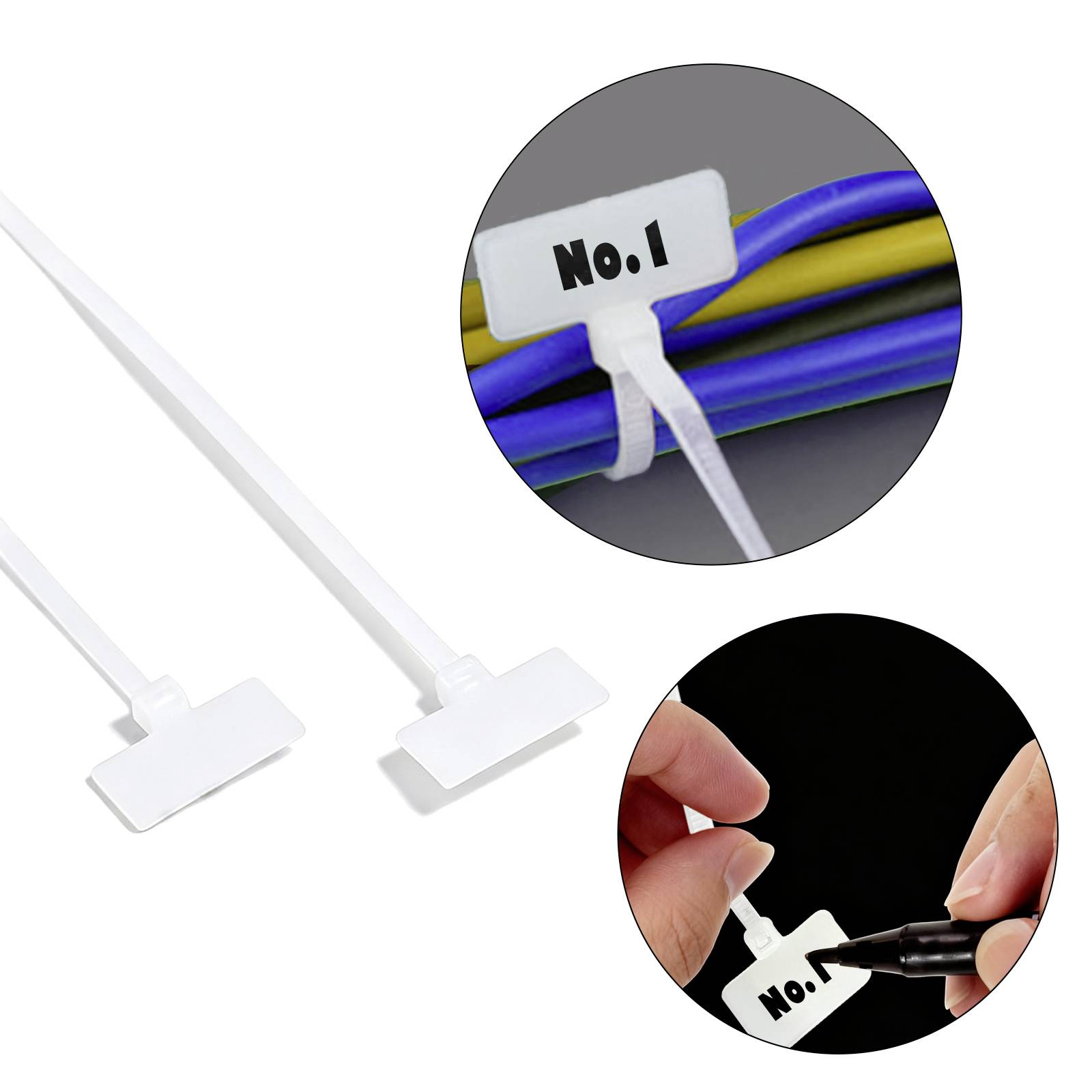 TRU COMPONENTS Leitermarkierer Beschriftungsfläche: 20 x 13mm Natur 100St.