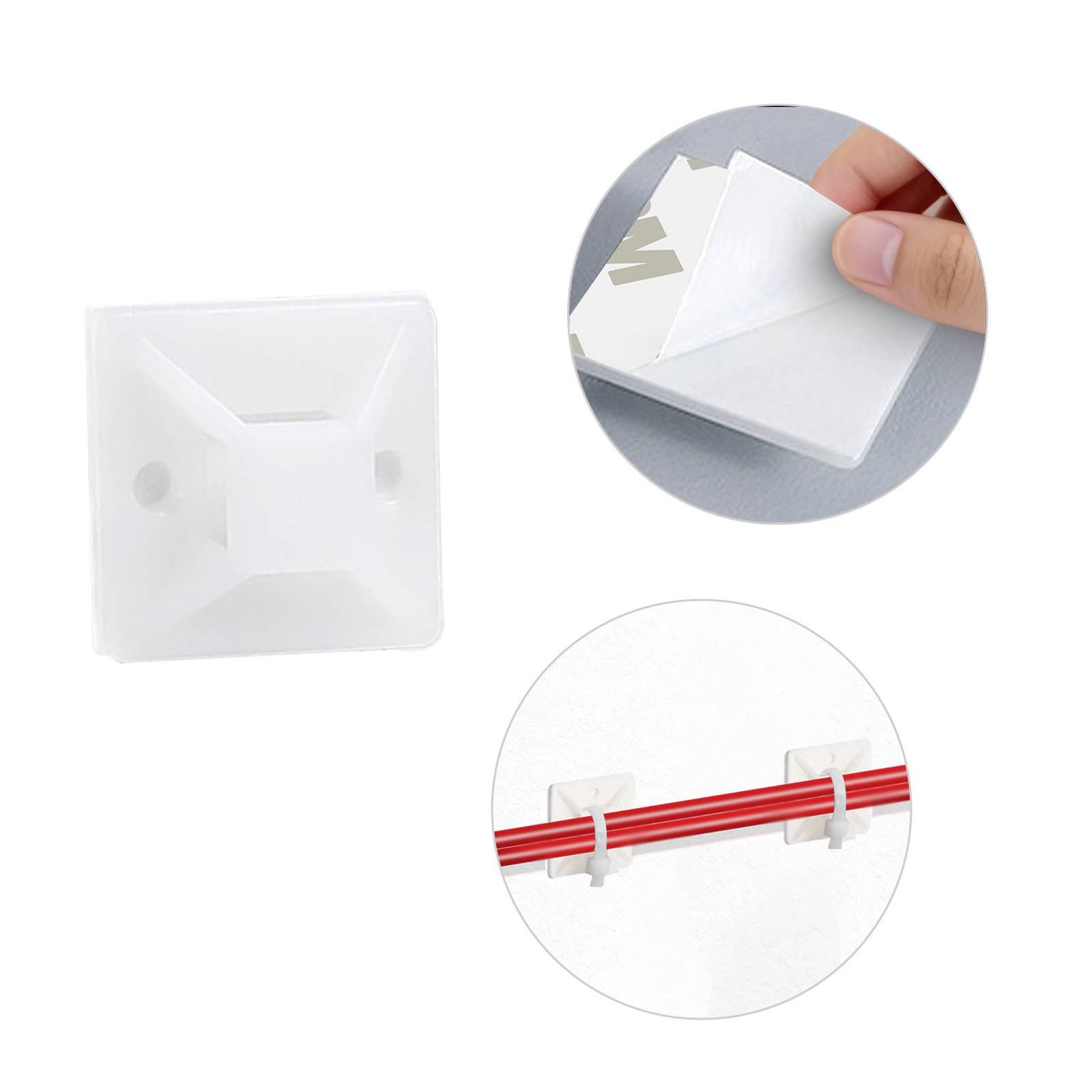 TRU Components Befestigungssockel 1571804 4fach einfädeln Transparent 50St.