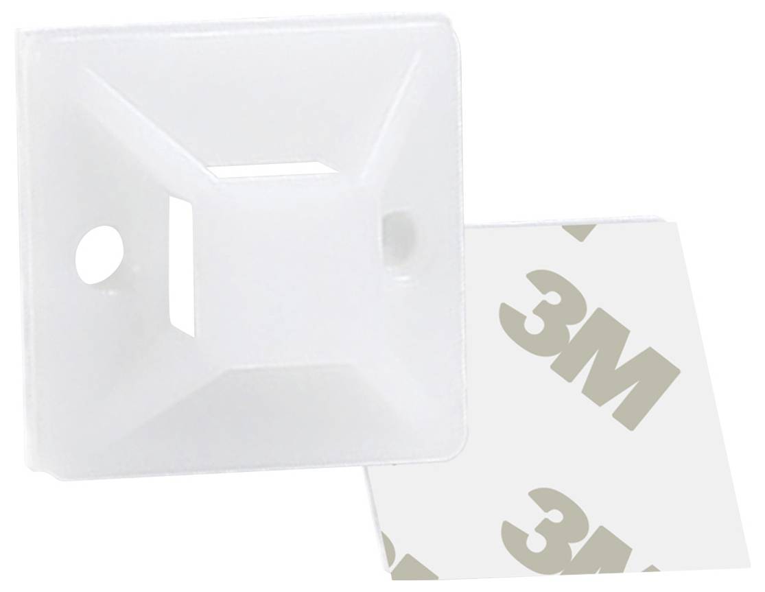 TRU Components Befestigungssockel 1571804 4fach einfädeln Transparent 50St.