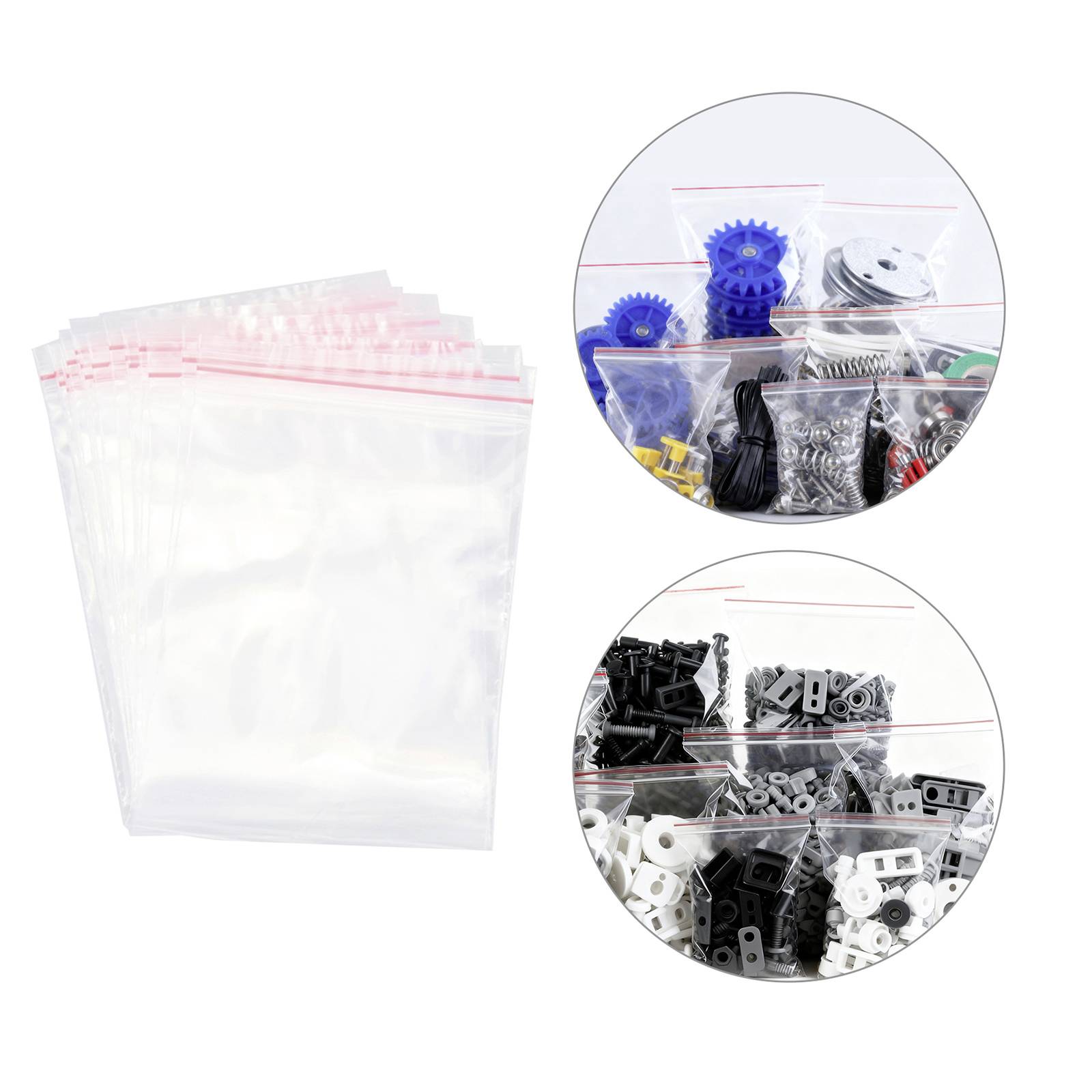 Druckverschlussbeutel ohne Beschriftungsstreifen (B x H) 200mm x 300mm Transparent Polyethylen