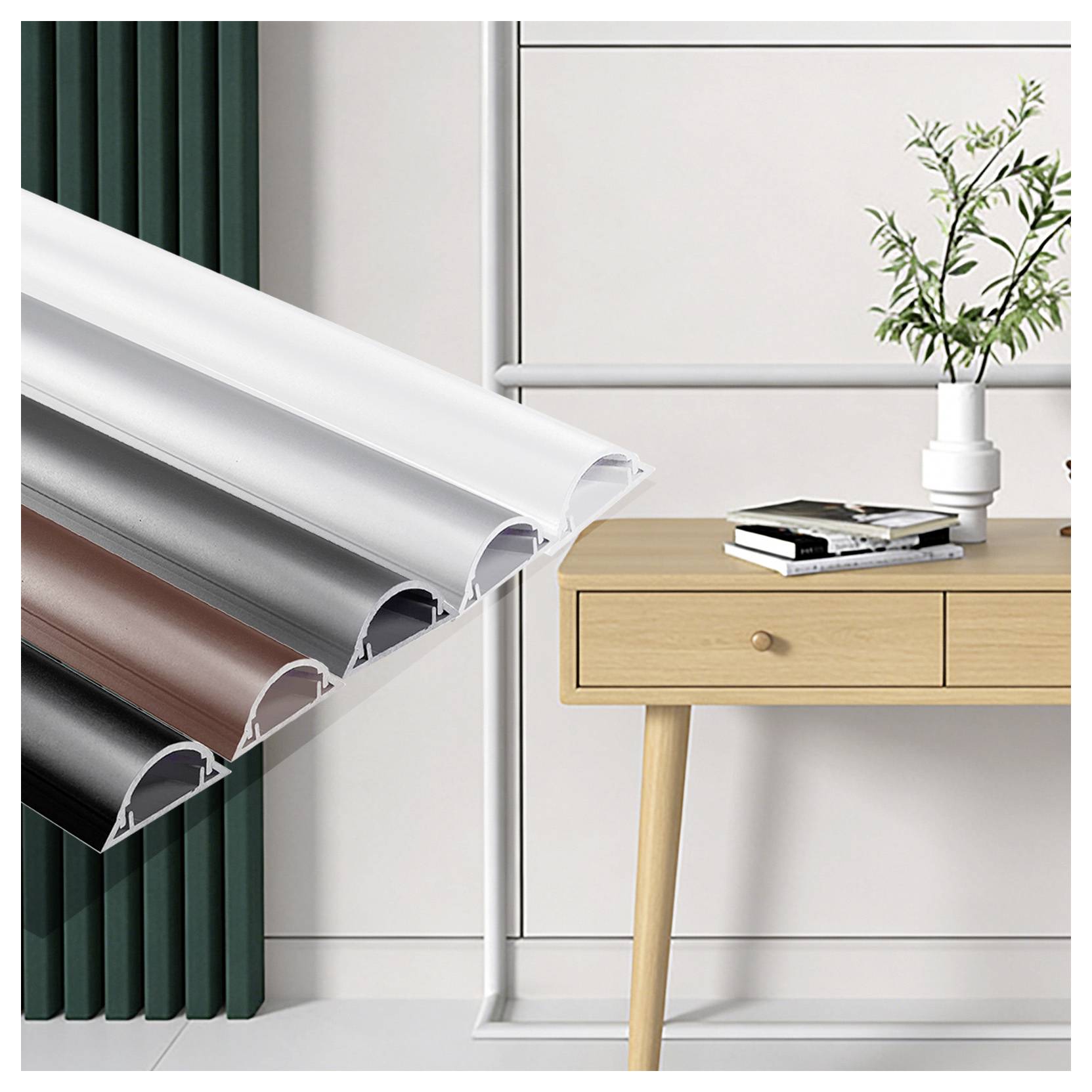 TRU COMPONENTS Kabelbrücke 1572567 PVC Weiß Anzahl Kanäle: 1 1000mm Inhalt: 1m