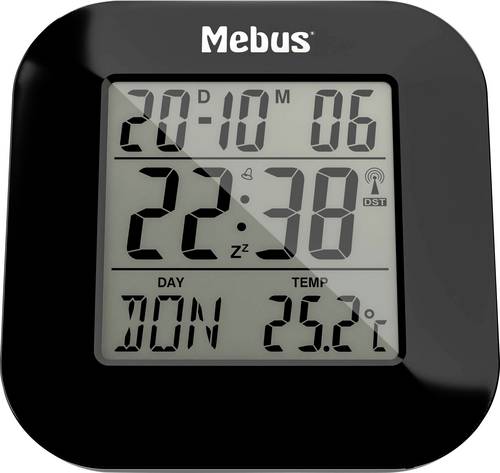 Mebus 51510 Funk Wecker Schwarz