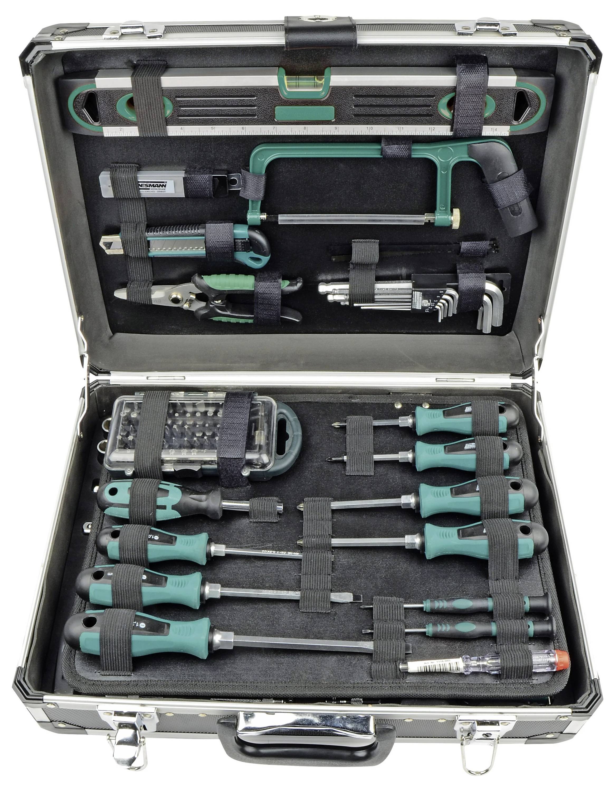 Brüder Mannesmann M29078 Heimwerker Werkzeugkoffer bestückt 160teilig (L x B x H) 454 x 350 x 135 mm
